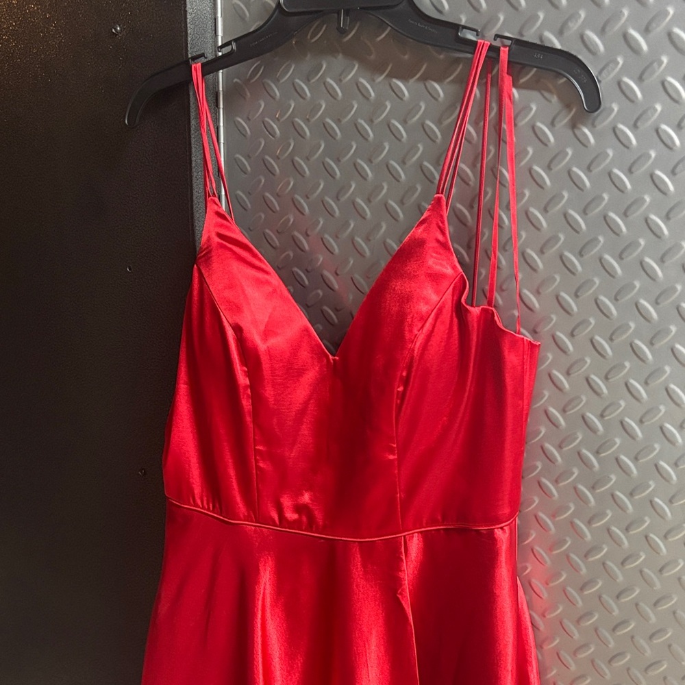 Windsor Red Satin Maxi Dress